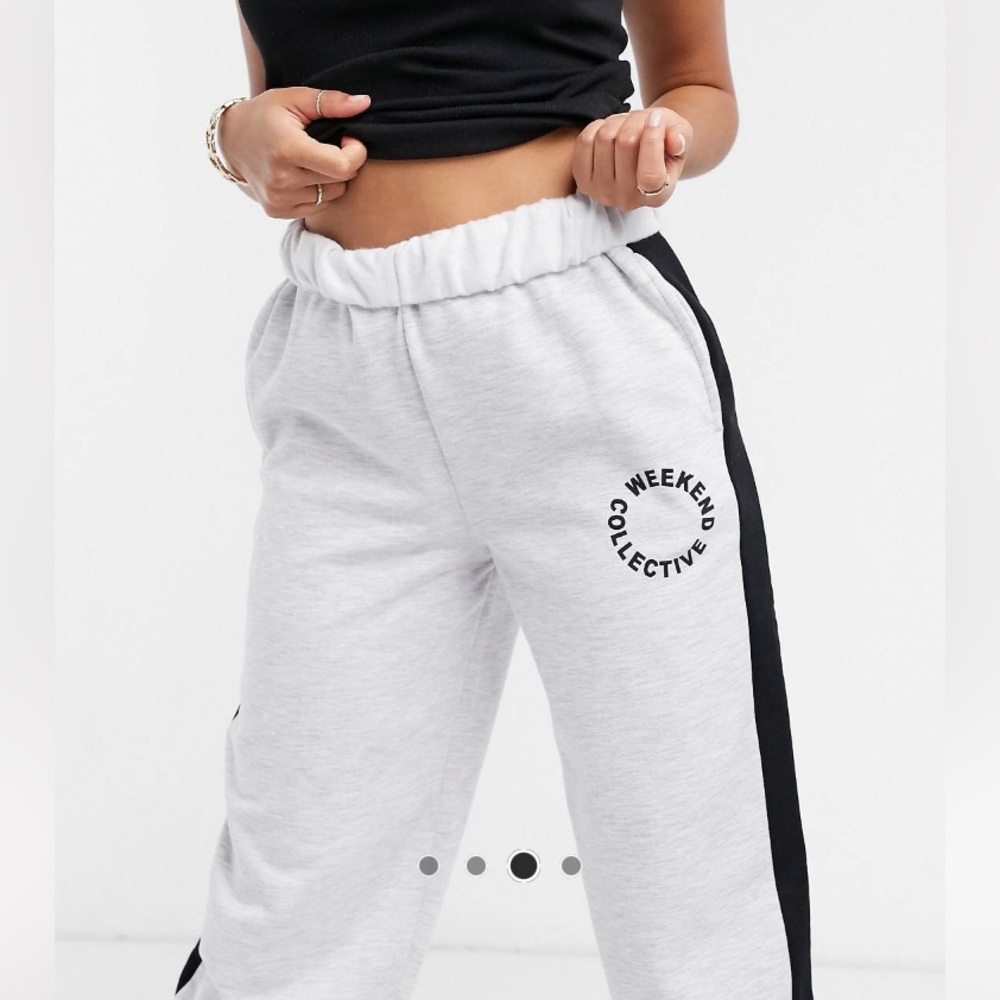 Asos oversized sweatpants with roll waist